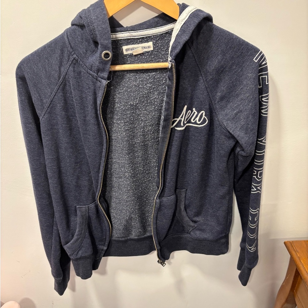 Aeropostale Dark Blue Casual Hoodie